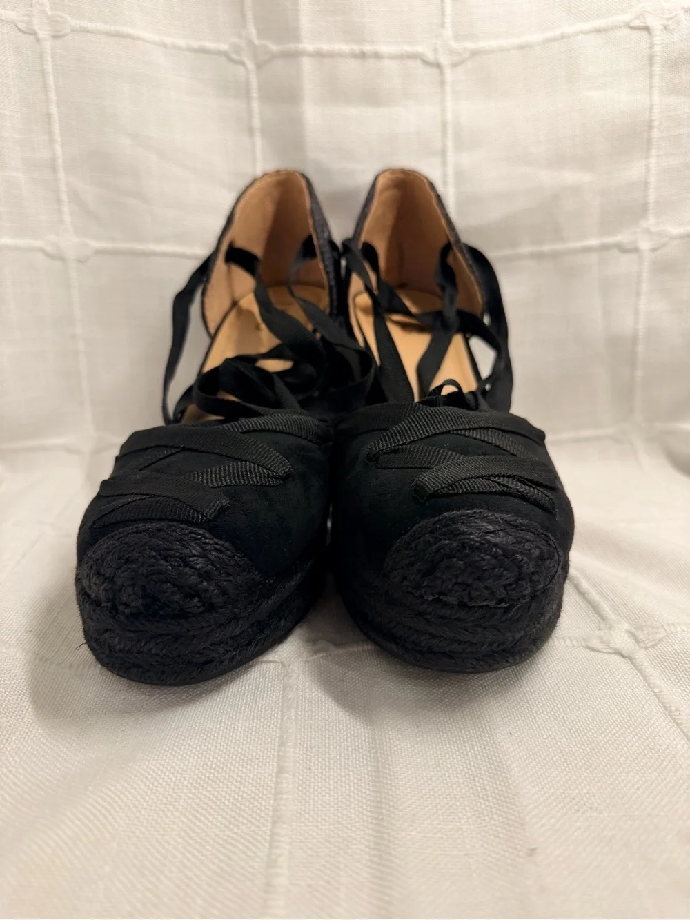 INC Merryy Black Espadrille Wedge Sandals Size 9M NEW